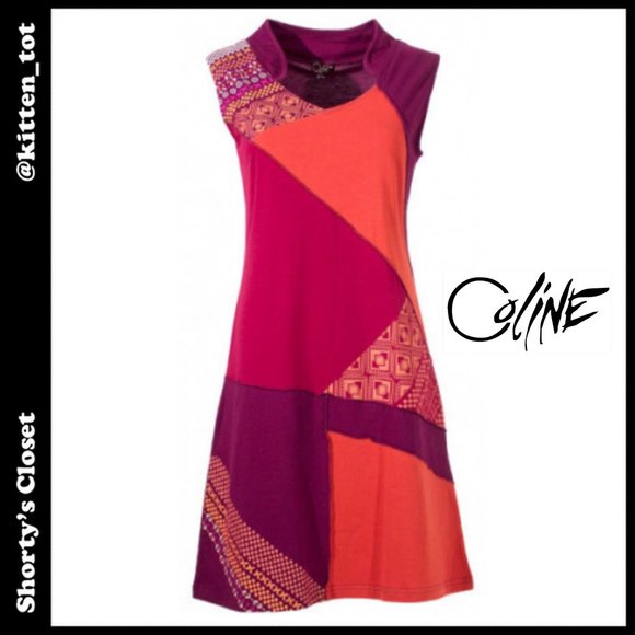 DONATED - 🚫NWOT! Multi-colored Coline sleeveless dress🚫 - Picture 1 of 6